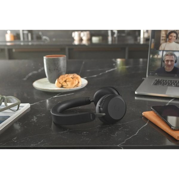Jabra Evolve2 75 Wireless On-ear Stereo Headset - USB-A - For MS Teams - Black - Binaural - Ear-cup - 3000 cm - Bluetooth - 20 Hz to 20 kHz - MEMS Technology Microphone - Noise Cancelling - Image 4