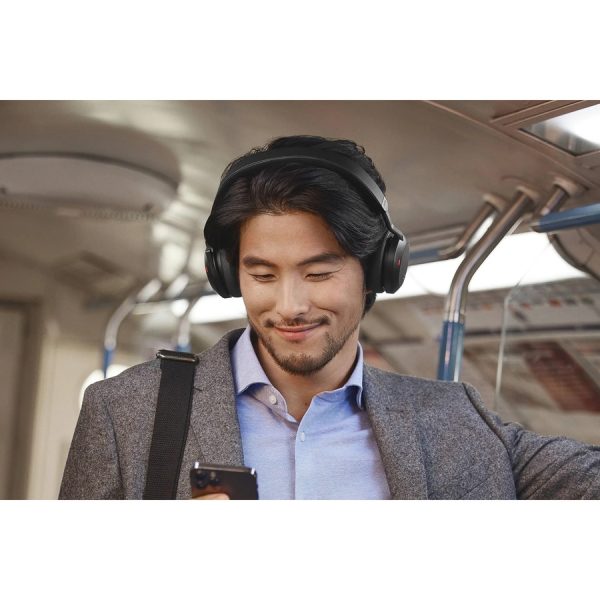 Jabra Evolve2 75 Wireless On-ear Stereo Headset - USB-A - For MS Teams - Black - Binaural - Ear-cup - 3000 cm - Bluetooth - 20 Hz to 20 kHz - MEMS Technology Microphone - Noise Cancelling - Image 8
