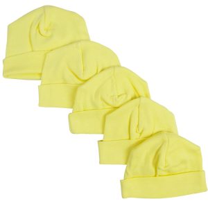 Yellow Baby Cap (pack Of 5) 031-yellow-5