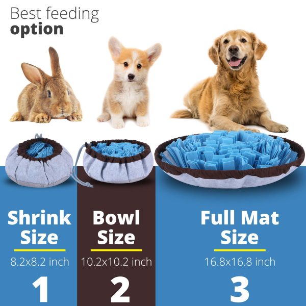 PET ARENA Adjustable Snuffle Foraging mat Dog Mental Puzzle Interactive Stimulation Toys for Smell Training and Slow Eating Stress Relief for Feeding Dog - Image 3