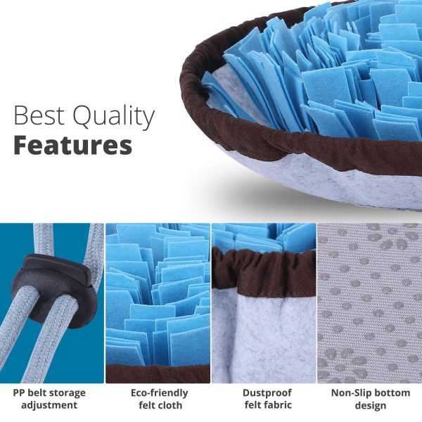 PET ARENA Adjustable Snuffle Foraging mat Dog Mental Puzzle Interactive Stimulation Toys for Smell Training and Slow Eating Stress Relief for Feeding Dog - Image 4