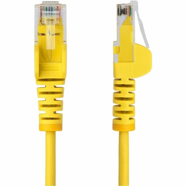 StarTech.com 5ft Yellow Slim CAT6 Ethernet Cable, Slim Snagless RJ45, UTP, LSZH, 28AWG Bare Copper, Slim Network Patch Cord, Fluke Tested - Image 2
