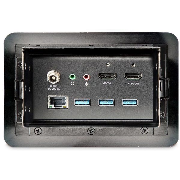 StarTech.com Conference Room Docking Station, In-Table Universal Laptop Dock, HDMI/60W PD/USB Hub/GbE/Audio, Huddle/Boardroom Connectivity - Image 3