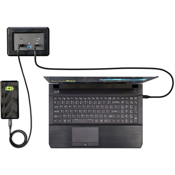 StarTech.com Conference Room Docking Station, In-Table Universal Laptop Dock, HDMI/60W PD/USB Hub/GbE/Audio, Huddle/Boardroom Connectivity - Image 7