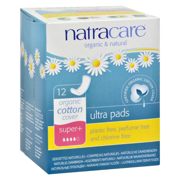 Natracare Natural Ultra Pads Super Plus w/organic cotton cover -  12 Pack - Image 2