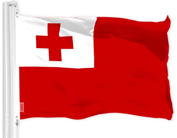 G128 Combo Pack: American USA Flag 3x5 Ft & Tonga Tongan Flag 3x5 Ft | Both LiteWeave Pro Series Printed 150D Polyester, Brass Grommets - Image 2
