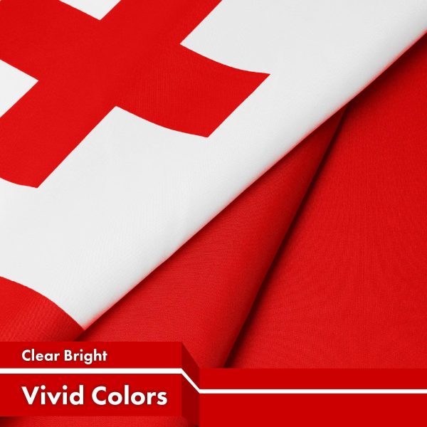 G128 Combo Pack: American USA Flag 3x5 Ft & Tonga Tongan Flag 3x5 Ft | Both LiteWeave Pro Series Printed 150D Polyester, Brass Grommets - Image 4
