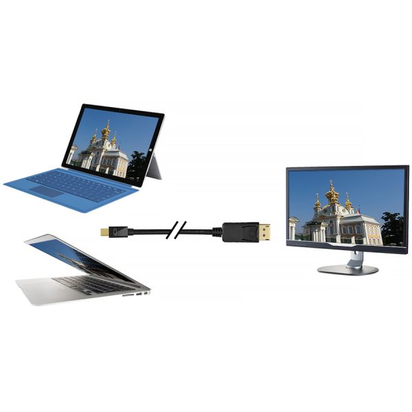 SIIG Mini DisplayPort to DisplayPort Cable - 2M - Image 5