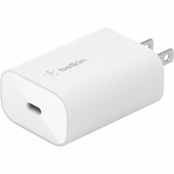 Belkin 25W Portable USB-C Wall Charger - 1xUSB-C - Fast Charging - Power Adapter - White - Image 2