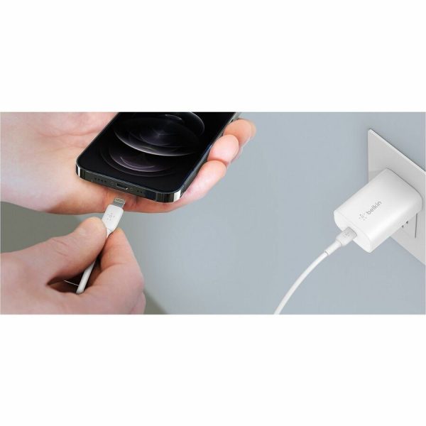 Belkin 25W Portable USB-C Wall Charger - 1xUSB-C - Fast Charging - Power Adapter - White - Image 6
