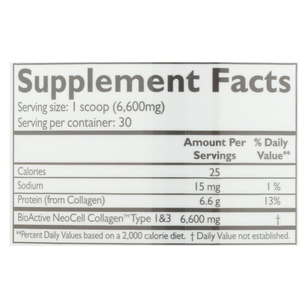 NeoCell Super Collagen Type 1 and 3 Powder - 6600 mg - 7 oz - Image 3