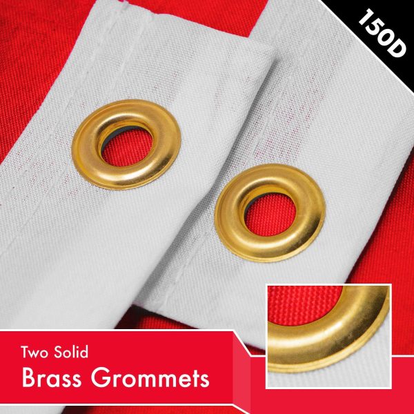 G128 2 Pack: Solid Red Color Flag | 2x3 Ft | LiteWeave Pro Series Printed 150D Polyester | Indoor/Outdoor, Vibrant Colors, Brass Grommets, Thicker and More Durable Than 100D 75D Polyester - Image 2