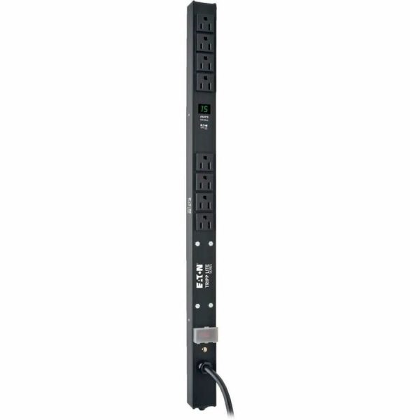 Eaton Tripp Lite Series 1.5kW Single-Phase Local Metered PDU, 100-127V Outlets (8 5-15R), 5-15P, 15 ft. (4.57 m) Cord, 0U Vertical, 24 in. - Image 2
