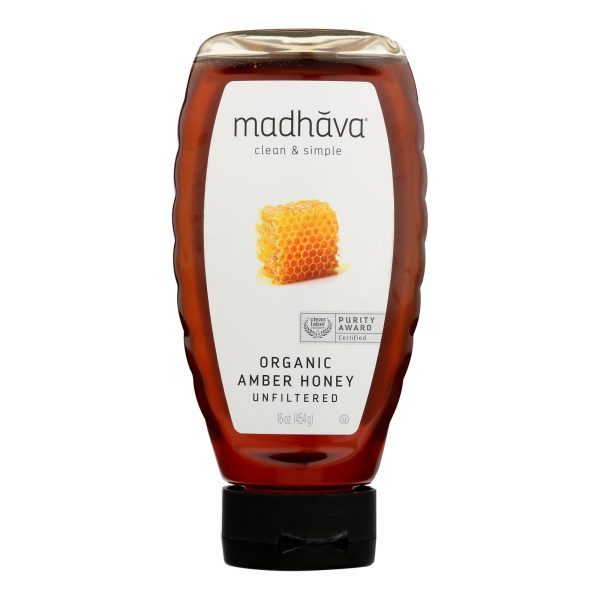 Madhava Honey - Honey Lt Amber Squz - Case of 6 - 16 OZ - Image 3
