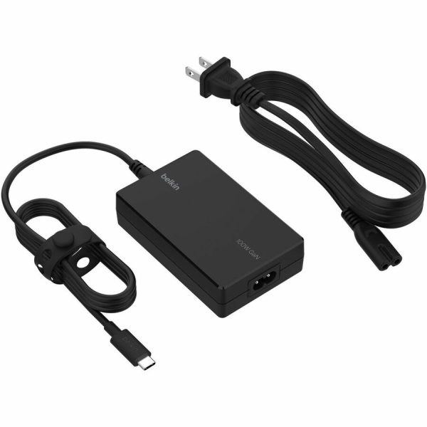 Belkin Portable USB-C Core GaN Power Adapter - 100W - w/ 8ft Power Cable - Laptop Charger - Black - Image 2