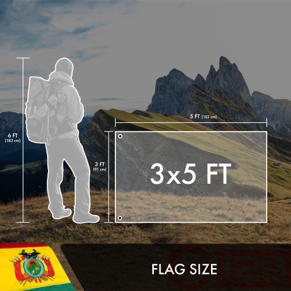 Bolivia Bolivian Flag 3x5 Ft 5-Pack Double-sided Embroidered Polyester By G128 - Image 7