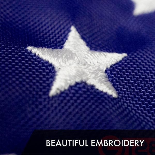 USA American Flag 1x1.5 Ft 5-Pack Embroidered Polyester By G128 - Image 3