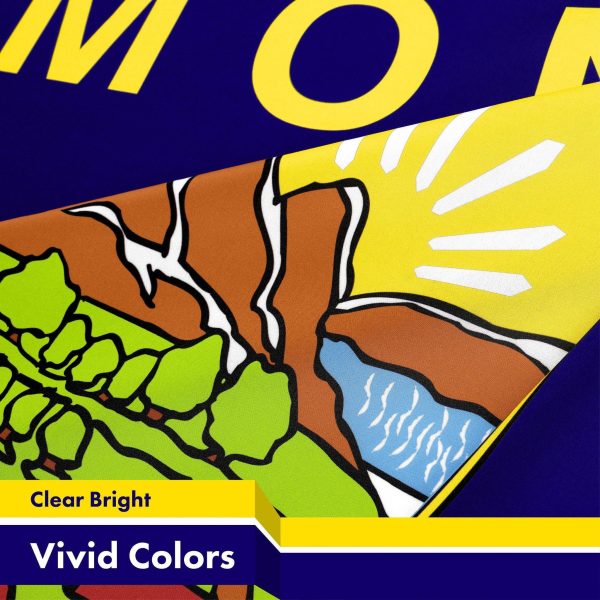 G128 5 Pack: Montana MT State Flag | 3x5 Ft | LiteWeave Pro Series Printed 150D Polyester | Indoor/Outdoor, Vibrant Colors, Brass Grommets, Thicker and More Durable Than 100D 75D Polyester - Image 3