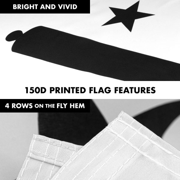 G128 Combo Pack: 6 Feet Tangle Free Spinning Flagpole (Black) Come and Take It Flag 3x5 ft Printed 150D Brass Grommets (Flag Included) Aluminum Flag Pole - Image 5