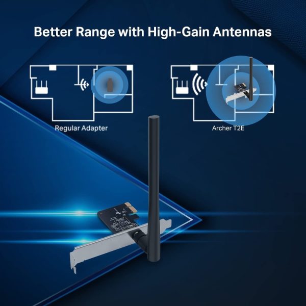 TP-Link Archer T2E - PCIe WiFi Card for Desktop PC - Dual Band Wireless Internal Network Card - Image 8