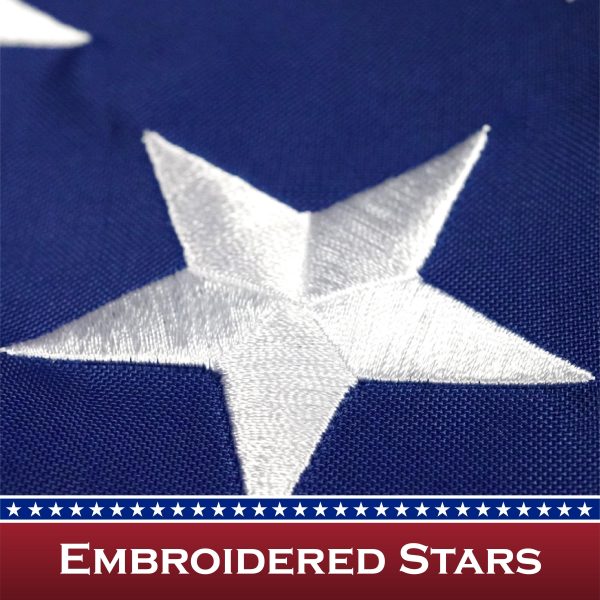 USA American Flag 1x1.5 Ft 5-Pack Pole Sleeve Embroidered Polyester By G128 - Image 3