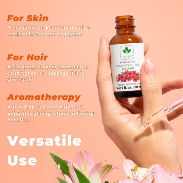 100% Pure Manuka Oil from New Zealand | Therapeutic Grade Essential Oil for Wound Care Skin Soothing Nail & Scalp Health | Organic Undiluted Cold Pressed Manuka for Face Hair & Body - Image 6