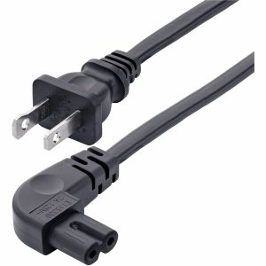 StarTech.com 6ft (1.8m) Laptop Power Cord, NEMA 1-15P to Right Angle C7, 7A 125V, 18AWG, Replacement Laptop Charger Cable, UL Listed