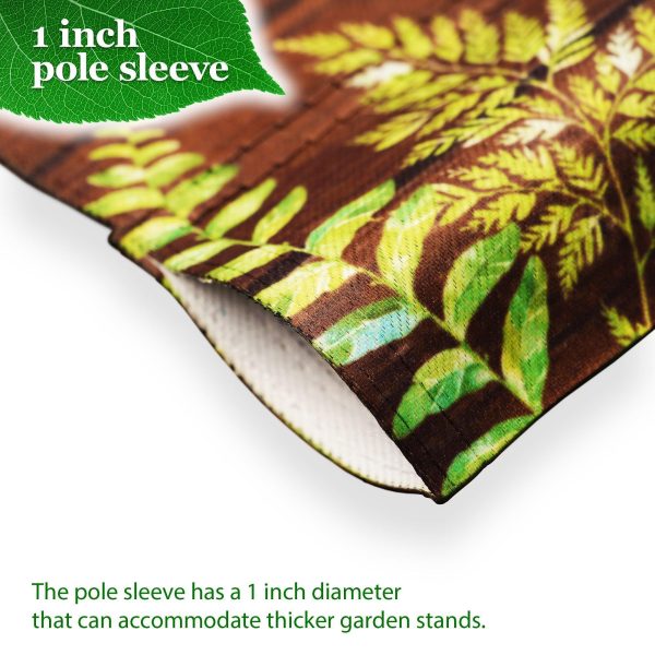 G128 Combo Pack: Garden Flag Stand Black 36 in x 16 in & Garden Flag Everyday Decoration Home Sunflower on Rustic Wood 12"x18" Double-Sided Blockout Fabric - Image 2