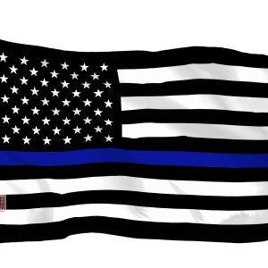 Thin Blue Line Flag 75D Printed Polyester 3x5 Ft