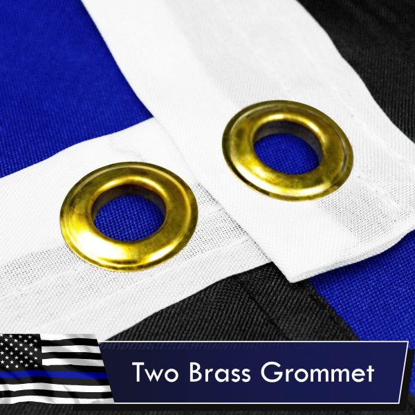 Thin Blue Line Flag 75D Printed Polyester 3x5 Ft - Image 2