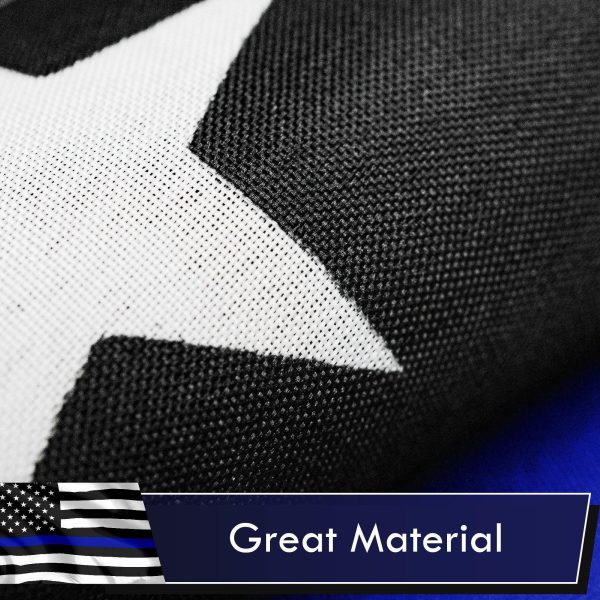 Thin Blue Line Flag 75D Printed Polyester 3x5 Ft - Image 4