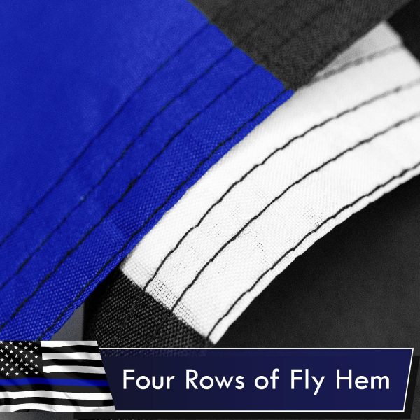 Thin Blue Line Flag 75D Printed Polyester 3x5 Ft - Image 5