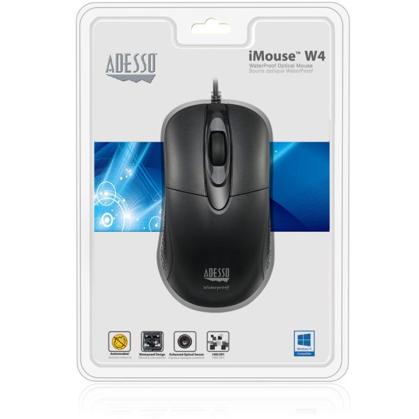 Adesso iMouse W4 - Waterproof Antimicrobial Optical Mouse - Image 3