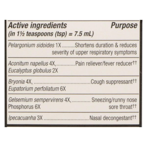 Nature's Way - Umcka Cold and Flu Sugar-Free Syrup Berry - 4 fl oz - Image 2