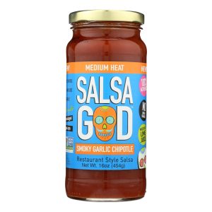 Salsa God - Salsa Smoky Grlic Chipotl - Case of 6 - 16 OZ