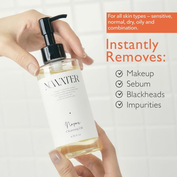 No Pore Cleansing Oil | Makeup Cleansing Oil | Pore Cleansing Blackheads Removal | Olive Oil Tea Tree Squalane | Korean Skin Care for face (6.76 fl.oz) - Image 3