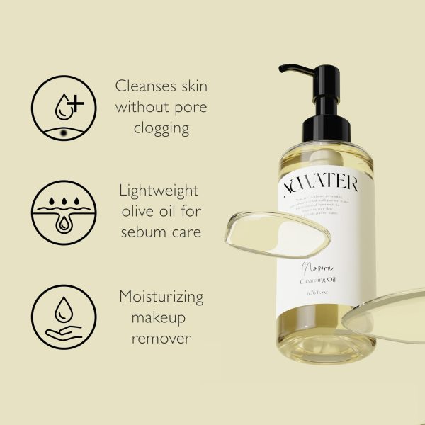 No Pore Cleansing Oil | Makeup Cleansing Oil | Pore Cleansing Blackheads Removal | Olive Oil Tea Tree Squalane | Korean Skin Care for face (6.76 fl.oz) - Image 4