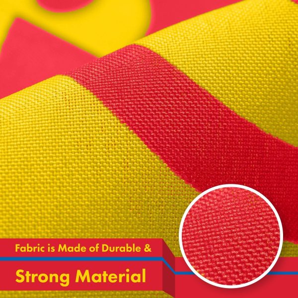 G128 3 Pack: Mongolia Mongolian Flag | 3x5 Ft | LiteWeave Pro Series Printed 150D Polyester | Country Flag, Indoor/Outdoor, Vibrant Colors, Brass Grommets, Thicker and More Durable Than 100D 75D Poly - Image 4