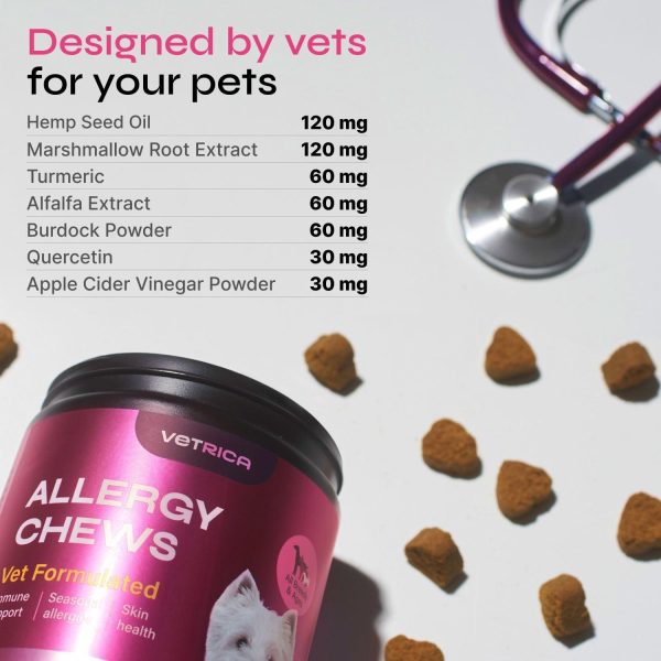 Dog Allergy Relief Chews   Dog Itching Skin Relief   Anti Itch for Dogs   Dog Itch Relief Chews   Hot Spot Treatment   Seasonal Allergy Support Supplements   Allergy Chews   Allergy Immune Treats - Image 2