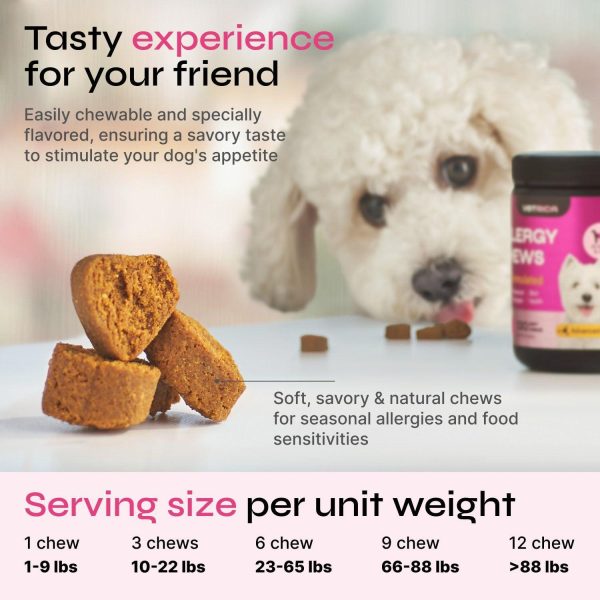 Dog Allergy Relief Chews   Dog Itching Skin Relief   Anti Itch for Dogs   Dog Itch Relief Chews   Hot Spot Treatment   Seasonal Allergy Support Supplements   Allergy Chews   Allergy Immune Treats - Image 3
