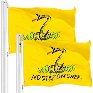 No Step On Snek Flag 3x5 Ft 2-Pack Printed 150D Polyester By G128