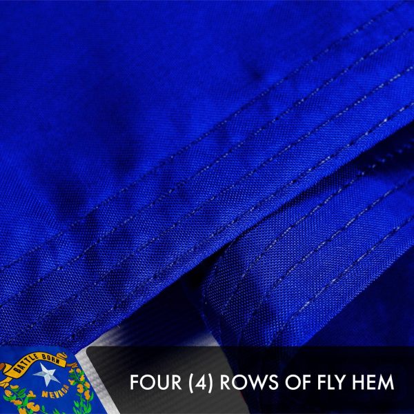 Nevada NV State Flag 3x5 Ft 2-Pack Double-sided Embroidered Polyester By G128 - Image 5