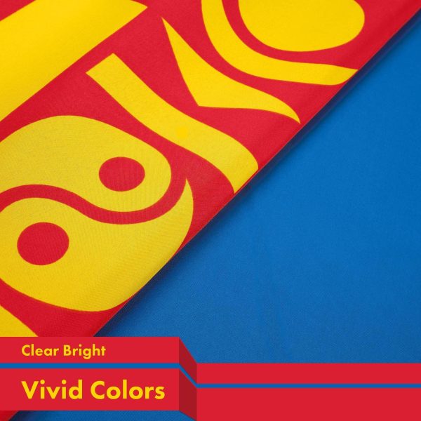 G128 Combo Pack: American USA Flag 3x5 Ft & Mongolia Mongolian Flag 3x5 Ft | Both LiteWeave Pro Series Printed 150D Polyester, Brass Grommets - Image 4