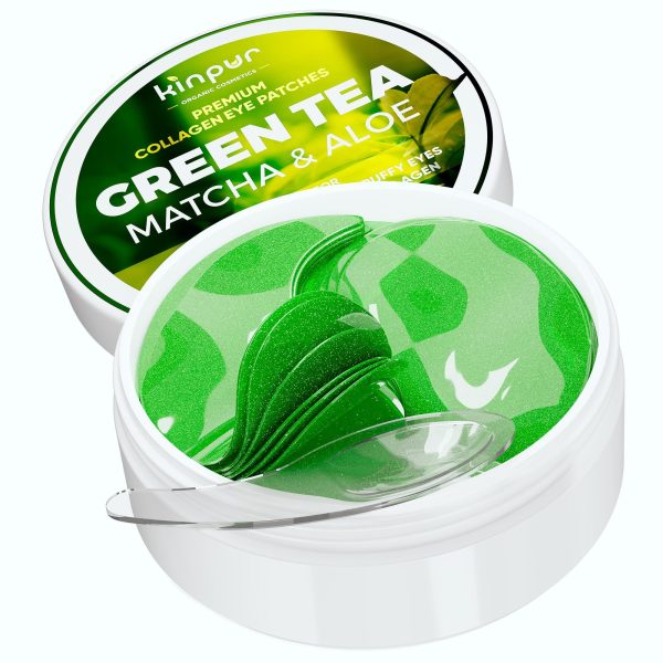 Green Tea Under Eye Patches for Wrinkles and Eye Bags   Eye Masks for Dark Circles and Puffiness with Collagen Hyaluronic Acid   Under Eye Mask for All Skin Types 30 Pairs