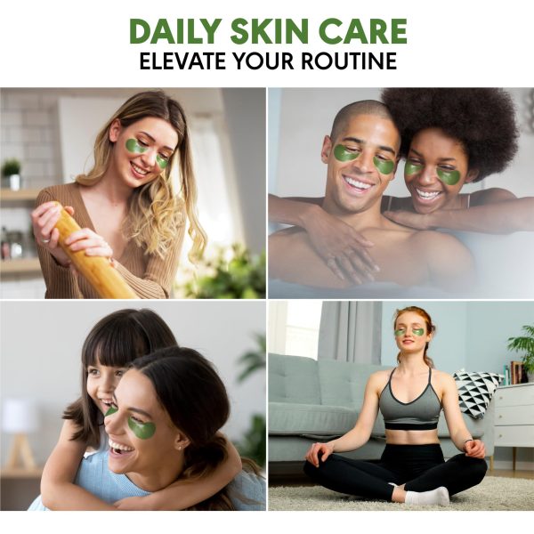 Green Tea Under Eye Patches for Wrinkles and Eye Bags   Eye Masks for Dark Circles and Puffiness with Collagen Hyaluronic Acid   Under Eye Mask for All Skin Types 30 Pairs - Image 6