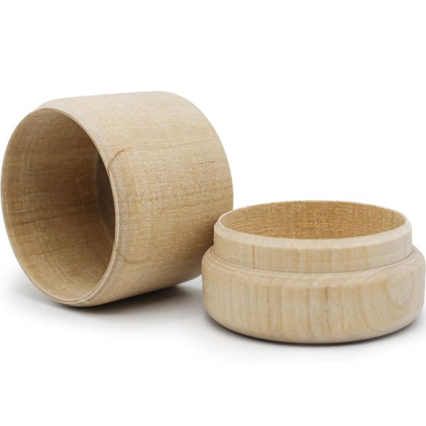 3pcs 2''x2'' Unfinished Wooden Boxes   Small Round Unpainted Storage Containers with Lids   DIY Craft Boxes for Jewelry Rings and Trinkets - Image 7