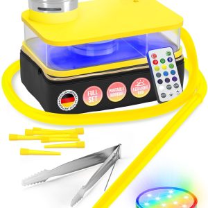 Yellow Hookah Set   Premium Portable Hookah Set With Everything And Bag