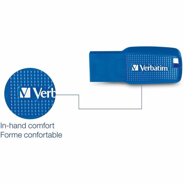 Verbatim 64GB Ergo USB 3.0 Flash Drive - Blue - Image 3