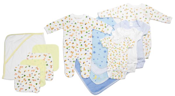 Newborn Baby Boy 14 Pc  Baby Shower Gift Set Ls_0025