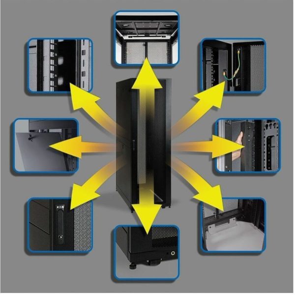 Eaton Tripp Lite Series 45U SmartRack Standard-Depth Server Rack Enclosure Cabinet with doors & side panels - Image 5